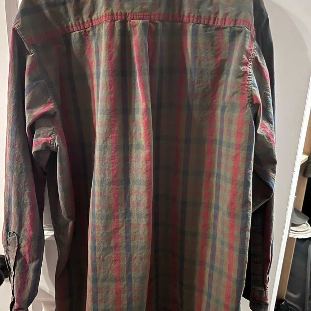 Beretta Long Sleeve Button Shirt Men's 2XLT Plaid